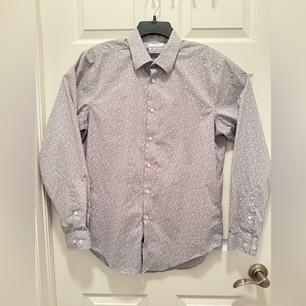Calvin Klein Men's Dress Shirt, Slim Fit, Performance non-iron 16 34/35